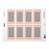 Étiquette Coral Grey Hearts Mason Jar Baby shower Favoriser (Feuille entière)