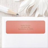 Étiquette Coral Peach Dipped Chic Elegant Party Invitation (En situation)