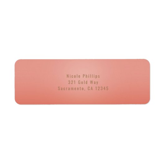 Étiquette Coral Peach Dipped Chic Elegant Party Invitation (Devant)