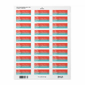 Étiquette Coral Reef Beach Mariage tropical (Feuille entière)