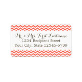 Étiquette Coral Zigzag (Devant)