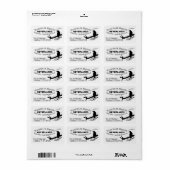 Étiquette Corbeau sur l'arbre (Feuille entière)