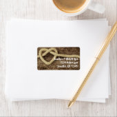 Étiquette Corde en forme de coeur nautique Adresse Arrière - (En situation)