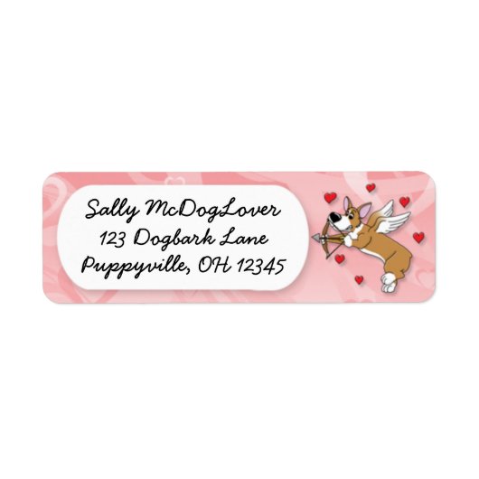 Étiquette Corgi cupide (Devant)