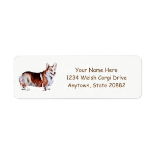 Étiquette Corgi tricolore de Gallois