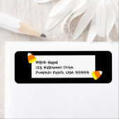 Étiquette Corne de bonbons d'Halloween (En situation)