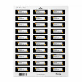 Étiquette Corne de bonbons d'Halloween (Feuille entière)