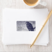 Étiquette Corneille sur une branche de saule (En situation)