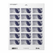 Étiquette Corneille sur une branche de saule (Feuille entière)