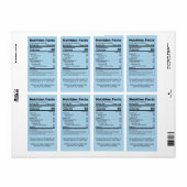 Étiquette Cornflower Blue Honey Jar Valeur nutritive (Feuille entière)