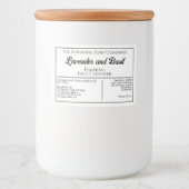 Étiquette cosmétique blanc et noir imperméable - 1 (Devant)