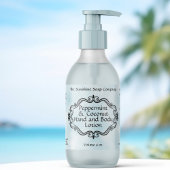 Étiquette cosmétique de cadre vintage en parchemin
