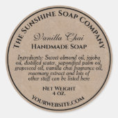 Étiquette cosmétique de style papier Kraft (Devant)