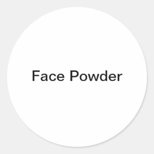 Étiquette cosmétique en poudre face/