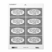 Étiquette Cosmic Black Houndstooth 1 (Feuille entière)