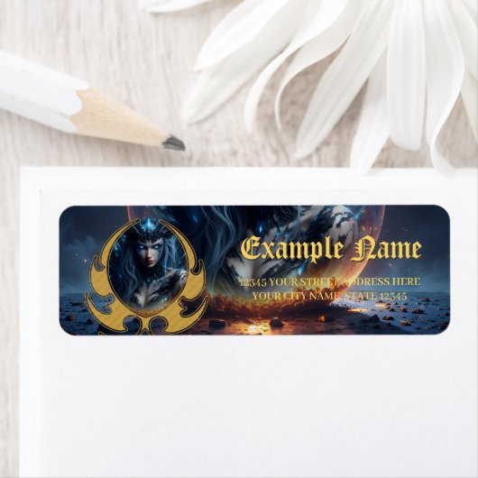 Étiquette Cosmic Witch – Born from the Star Sphere.  (En situation)