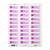 Étiquette Cosmos rose fleur sauvage florale (Feuille entière)