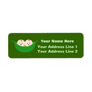 Étiquette Cosses de pois jumelles (personnalisables)