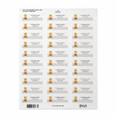 Étiquette Costume d'anniversaire d'Halloween (Feuille entière)