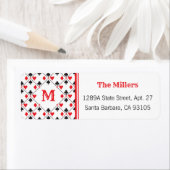 Étiquette Costume de jeu de cartes Monogrammes personnalisée (En situation)