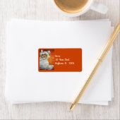 Étiquette Costume d'Halloween Mummy Souris aquarelle Art (En situation)