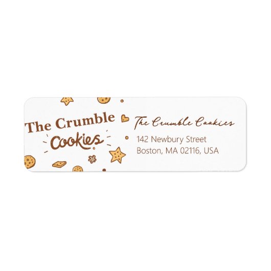 Étiquette Cosy Cookie Delties (Devant)