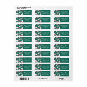 Étiquette Cosy hiver Noël Mittens Motif en vert (Feuille entière)