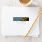 Étiquette Côte d'Antiguan Beau paysage marin de l'île (En situation)