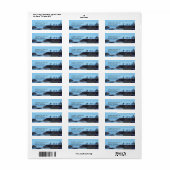 Étiquette Côte de l'océan pittoresque (Feuille entière)