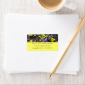 Étiquette Coteau de panneaux violets et jaunes (En situation)