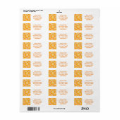 Étiquette Cotés orange funky (Feuille entière)