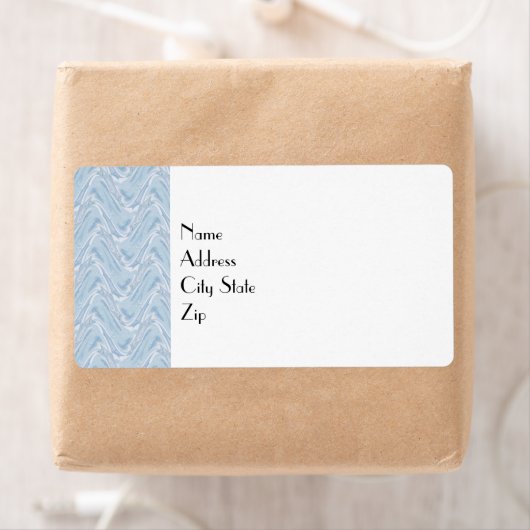 Étiquette Coton Bonbons Bleu Abstrait (En situation)