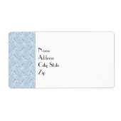 Étiquette Coton Bonbons Bleu Abstrait (Devant)