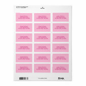 Étiquette Coton Candy couleur solide (Feuille entière)