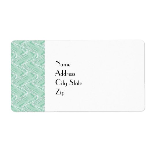 Étiquette Coton Candy Vert Abstrait (Devant)