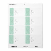 Étiquette Coton Candy Vert Abstrait (Feuille entière)