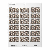 Étiquette Coton Plante Motif gris (Feuille entière)