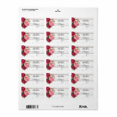 Étiquette Cottage Chic Rustic Bois et pivoines Business (Feuille entière)