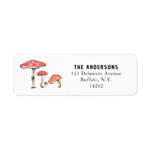 Étiquette Cottagecore Champignons rouges Magique Fée à la ma