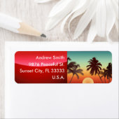 Étiquette Couché de soleil de Floride (En situation)