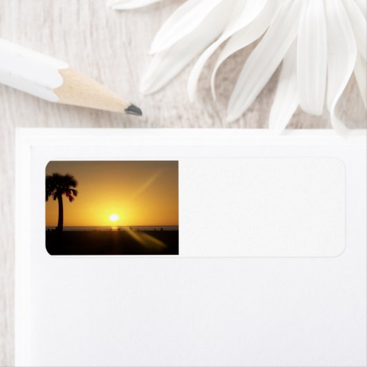 Étiquette Couché de soleil de Floride (En situation)