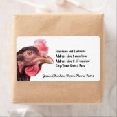 Étiquette Couche d'oeuf de poulet à plumes rouges (En situation)
