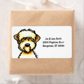 Étiquette Couché doux à la surface de Terrier (En situation)