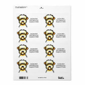 Étiquette Couché doux à la surface de Terrier (Feuille entière)