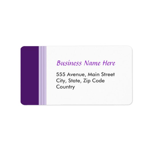 Étiquette Couché pourpre (Devant)