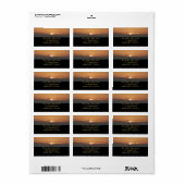 Étiquette Coucher de soleil à Antigua I Photos du paysage ma (Feuille entière)