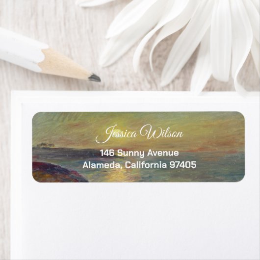 Étiquette Coucher de soleil à Douarnenez (En situation)