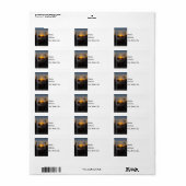 Étiquette Coucher de soleil à la lumière des bougies (Feuille entière)