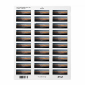 Étiquette coucher de soleil au bord du lac, Kingston, Ontari (Feuille entière)