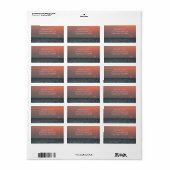 Étiquette Coucher de soleil de corail doux Océan pacifique F (Feuille entière)